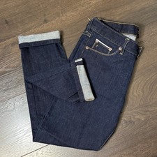 Parke New York Jeans 29 Raw Selvedge Denim Dark Indigo Made in USA Cropped Slim