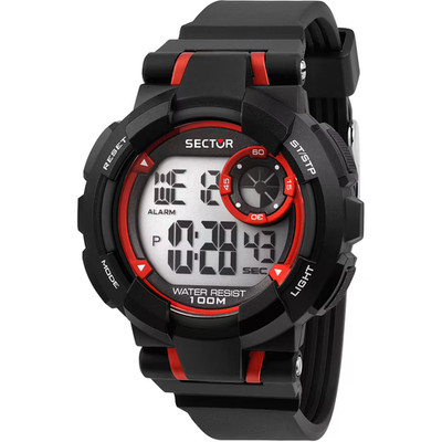 SECTOR EX-36 R3251283001 HERREN UHR DIGITAL SCHWARZ ROT 45mm UNTERPREIS