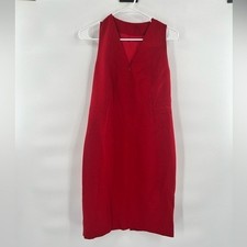Elie Tahari red sleeveless dress sheath size