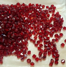 Swarovski 5301 4mm bicone beads Light Siam Satin 48pcs 