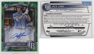 2025 Bowman Chrome Prospect Green Lava Refractor /99 Jack Lines #CPA-JLI Auto