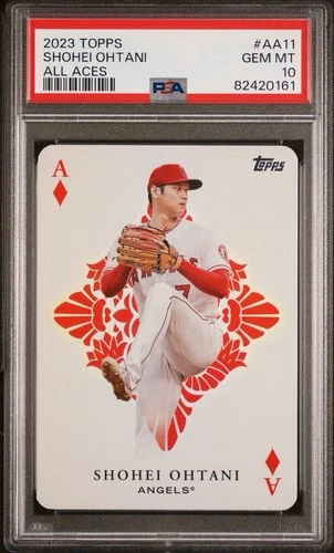 SHOHEI OHTANI PSA 10 2023 TOPPS BASEBALL #AA-11 ALL ACES ANGELS SP