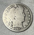 USA 1905 Barber Half Dollar 50C US Coin Circulated Uncertified