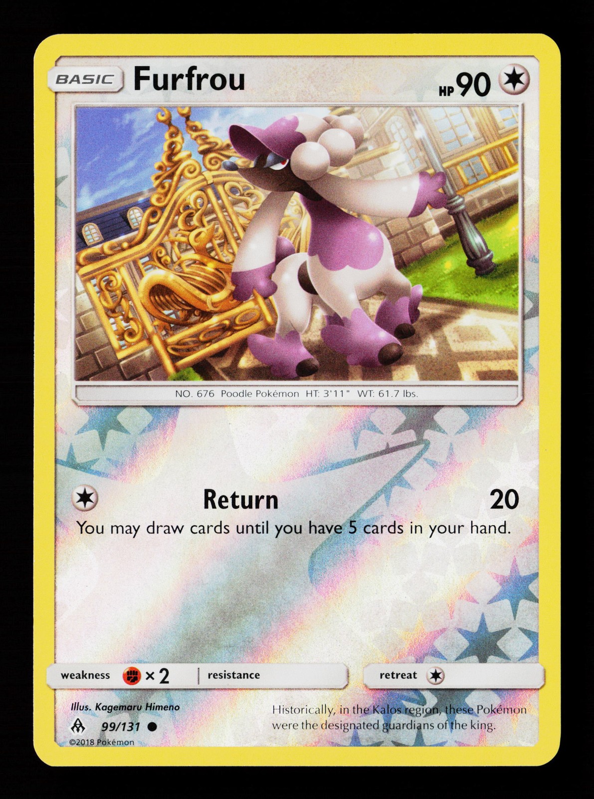 Furfrou 99/131 Reverse Holofoil Forbidden Light Pokemon Card -B8