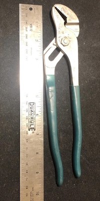 Vintage Diamond Tools Diamalloy Pliers Slip Joint  10'' Horseshoe USA  