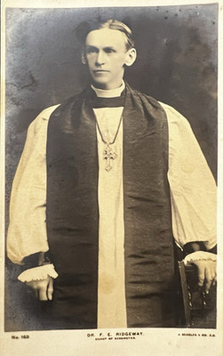 1906 Reverend Dr. F E Ridgeway von Kensington schwarzweiß Bild alte Postkarte London
