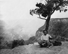 7781-09 candid Douglas Fairbanks Sr with dog 7781-09 7781-09