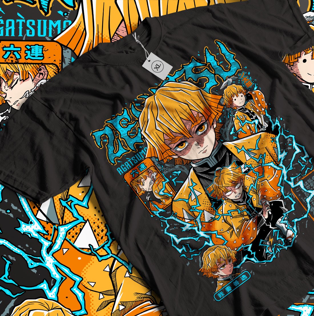 Camiseta Kimetsu No Yaiba Anime, Manga, Zenitsu Tanjiro Demon Slayer Camisa de Regalo