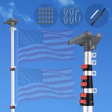 AplusChoice 30" Starlink Gen3 Telescopic Flagpole Mount Pole Adapter RV Camping