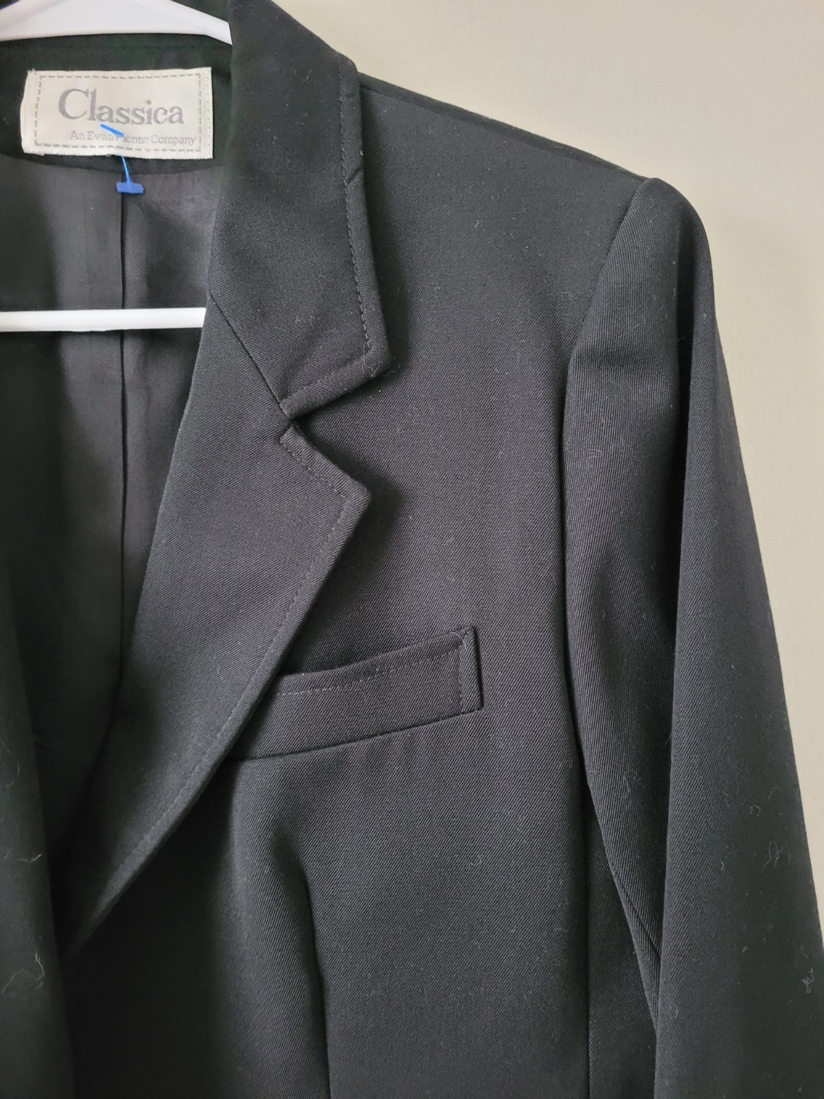 Classica Black Button Collared Pockets Lined Suit… - image 11