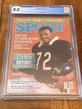 William Refrigerator Perry Sports CGC 8.0 OWW Newstand (1st app)-Not Illustrated