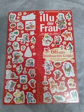 Naklejka Naklejka kolekcjonerska Illu der Woman 66 słodkie świąteczne pozdrowienia Naklejka