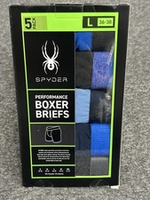 Spyder Men's Performance Boxer Briefs 5-Pack Size L 36-38 Polyester Spandex