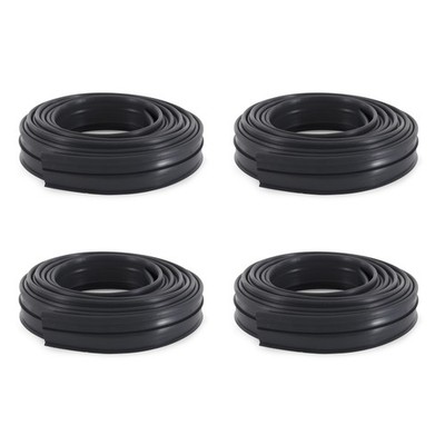 Suncast Professional Grade Dig In 60 Foot Landscape Edging Roll, Black (4 Pack)