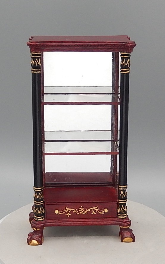 Vintage Bespaq Antique Empire Curio Cabinet Dollhouse Miniature 1:12