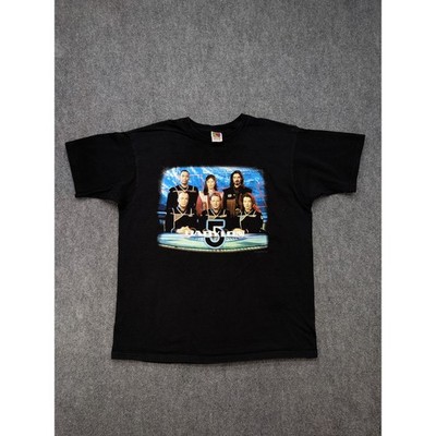 Vintage Babylon 5 T Shirt Warner Bros 1998 Sci-Fi XL Black Menswear 90s Y2K