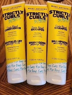 3 X Marc Anthony Strictly Curls Triple Blend Shampoo 8.4oz