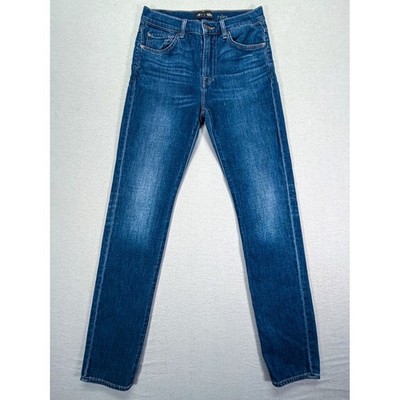 7 For All Mankind Ryley Jeans Womens 28 Blue Excellent Slim Straight High Rise