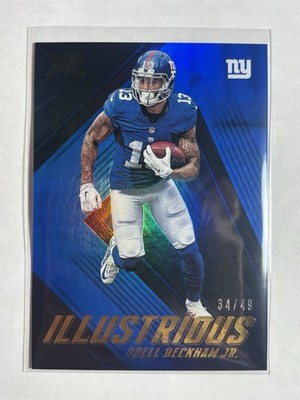 2017 Panini Xr IL-OBJ Illustrious Odell Beckham Jr  /49 Color Match JUST SIGNED