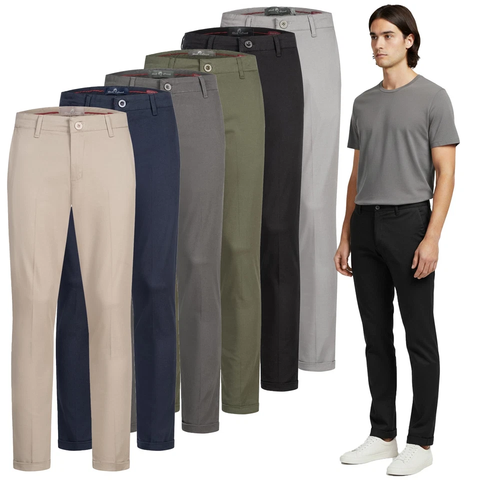 Chino Hose Herren Stretch Rock Creek Herren Hosen Chinohose Businesshose RC-2445 - Bild 1 von 1