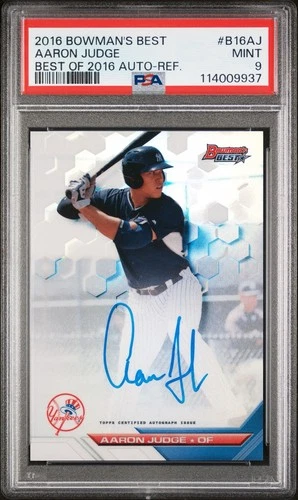 2016 Bowman's Best - Best of 2016 Autographs Aaron Judge B16-AJ Refractor PSA 9