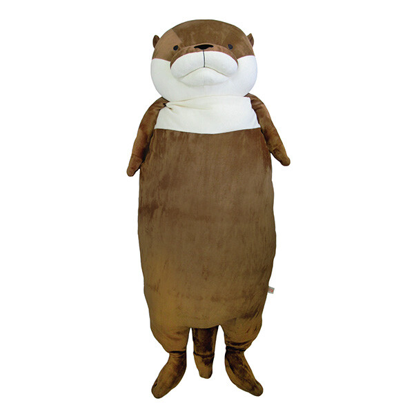 Mochi KawaUso Otter Plush Body Pillow cushion Shinada Global Brown