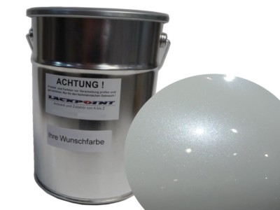 1 Liter Spritzfertigen Wasserbasislack Perlweiß Metallic Autolack Lackpoint !