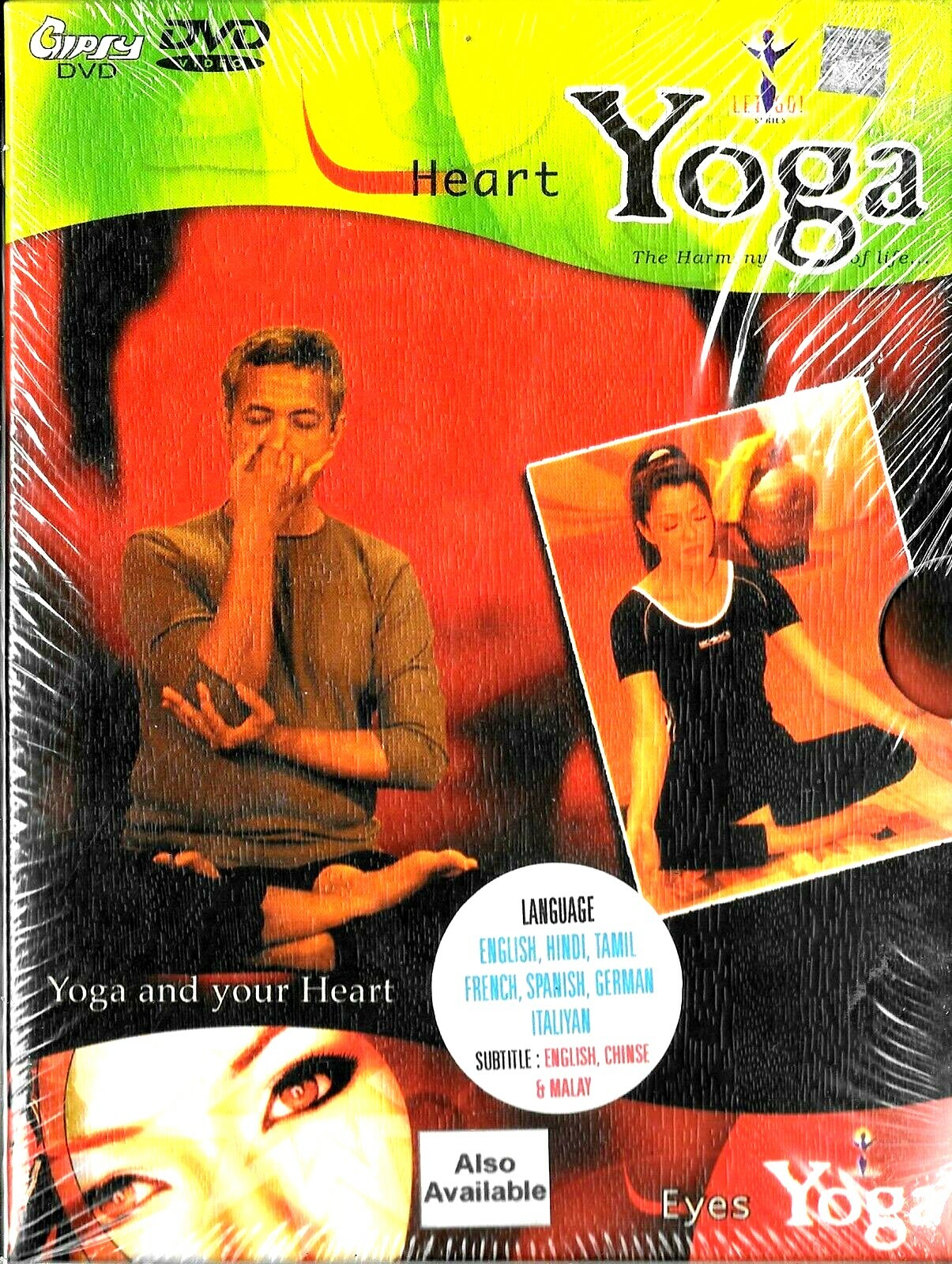 YOGA AND YOUR HEART - NEW YOGA DVD + YOGA HARMONY OF LIFE CD - MULTI LANGUAGES