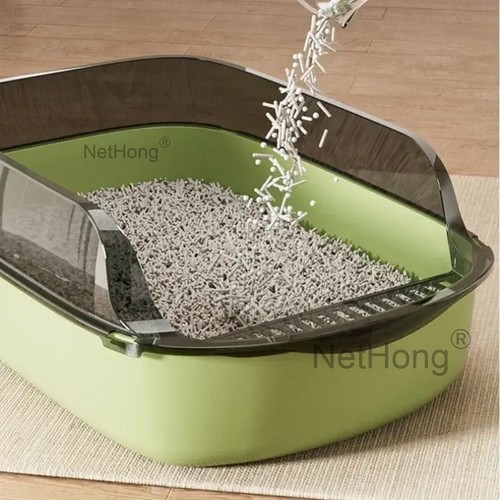 Extra Large Open Cat Litter Tray HighSided Deep Jumbo Rim Pan Box Anti-Splashing - Picture 13 of 33