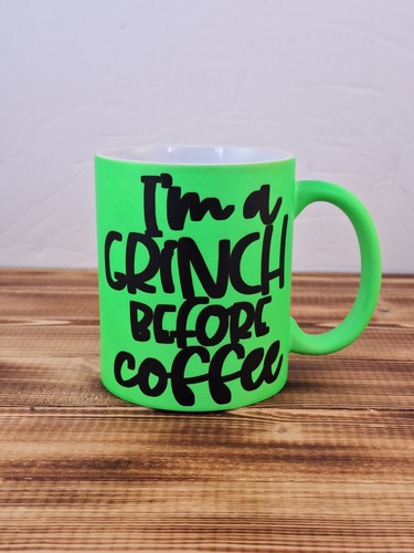 Taza de café Im A Grinch Befor Coffee de 15 onzas. Regalo Navidad Novalty Verde - Imagen 1 de 8
