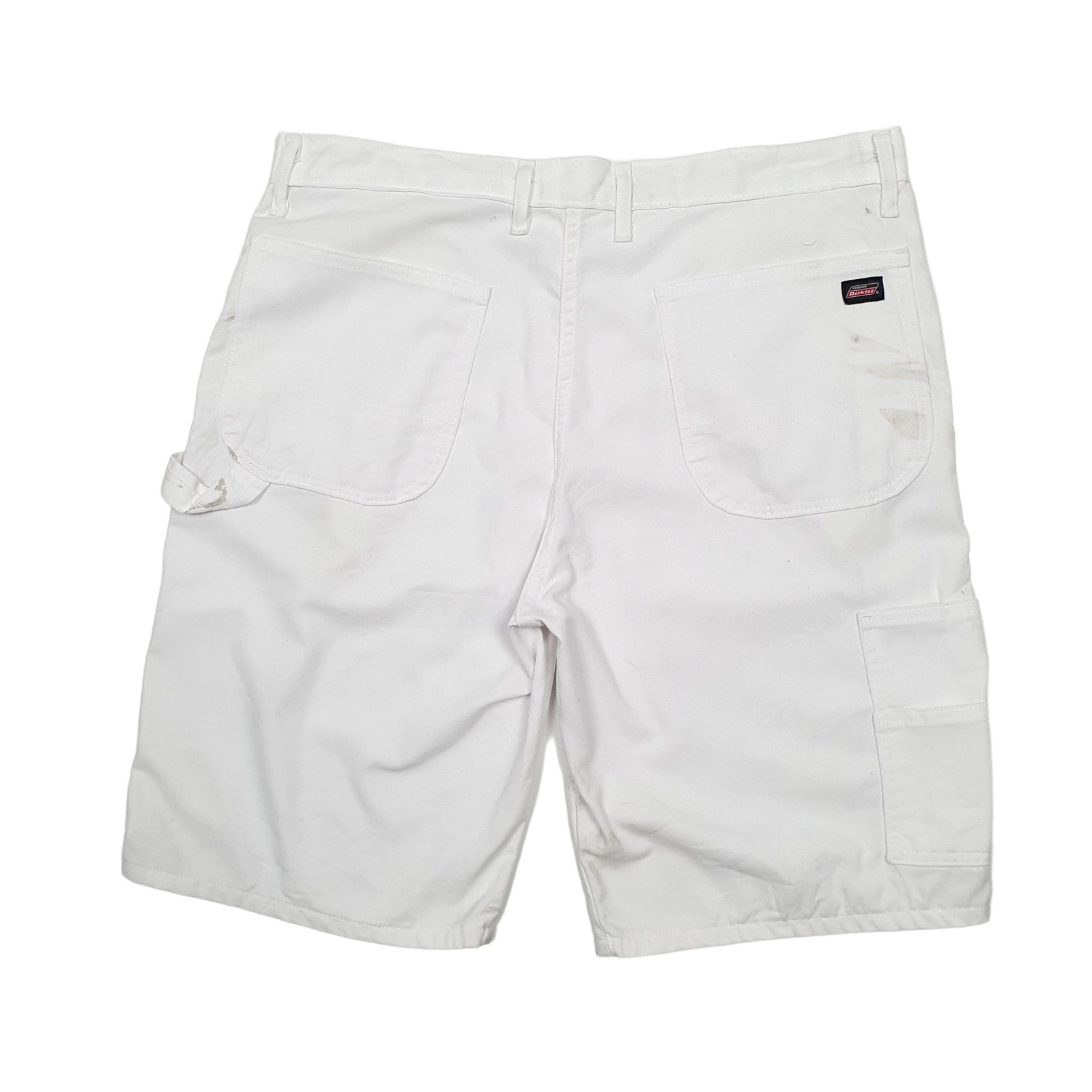 DICKIES White Cargo Workwear Cotton Shorts Mens W36 image 3