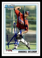 Randall Delgado signed auto 2010 Bowman #BP59 card Atlanta Braves