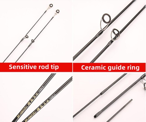 1.5M/1.68M/1.8M Carbon Fiber Fishing Rod Ultra Light Spinning Wooden Handle Rods - Picture 44 of 63