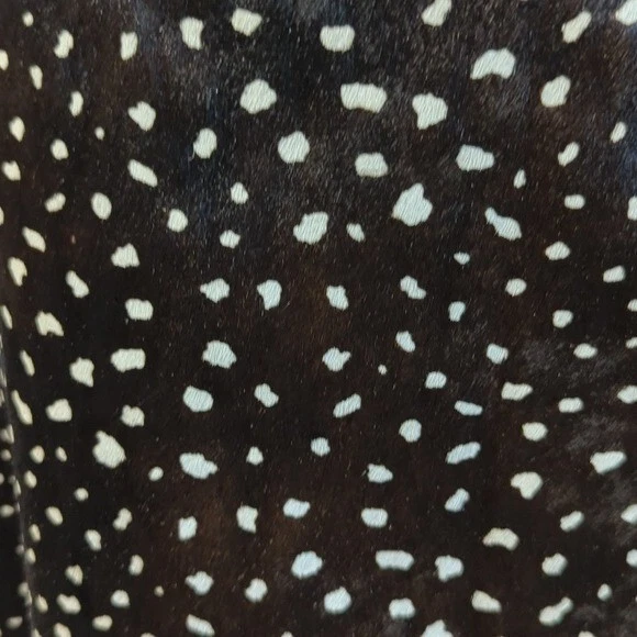 Kate Spade Falda Cuero Marrón Blanco 2 Vacas Animal Print Western Country Mini Foto 4 de 4