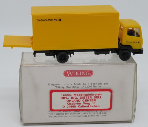 WIKING Ho 1/87 Camión Mercedes MB 814 Deutsche Post Ag Maleta #5520325 Box - Imagen 3 de 9