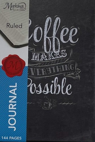 C. R. Gibson Markings Mini Notebook/Journal - Coffee Makes Everything Possible - Picture 2 of 3