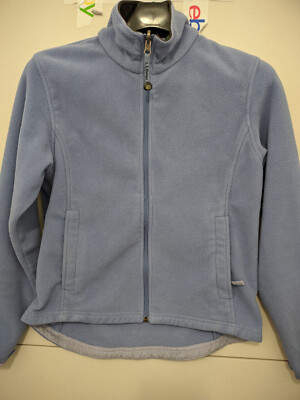 LL Bean Jacket Womens S Blue Zip Fleece Mock Outdoor Hiking Cozy Solid Pockets