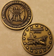 NSA National Security Agency C-130 Spy Plane Incident Military Challenge Coin