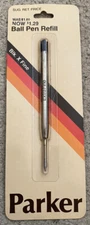 Vintage NEW Parker Original Ball Pen Refill Metal Black X Fine Extra Fine NOS