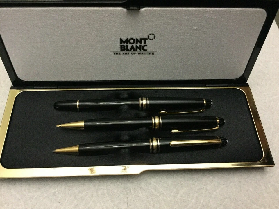 Montblanc Meisterstuck Set Ballpoint Pen  Rollerball & 0.7mm Pencil In Box Mint  - Image 3 of 4