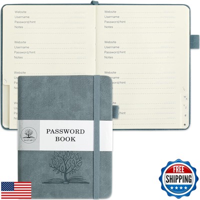 DAOFARY Password Book with Alphabetical Tabs - Small Password Keeper Book (5.