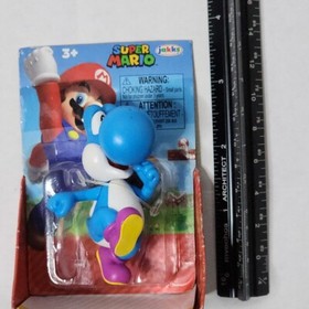 FIGURA YOSHI AZUL SUPER MARIO MUNDO DE NINTENDO 2.5" MANCAVE JAKKS PACIFIC NES