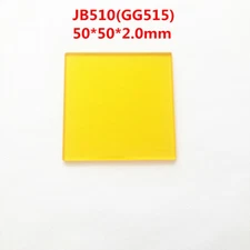 50X50X2.0mm 510nm 515nm Orange Yellow Filter Glass JB510 GG515 