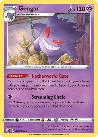 Gengar Pokémon TCG Cards for sale | eBay