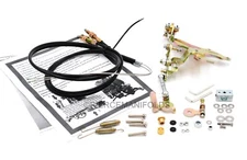 HIGH PERFORMANCE WEBER DCOE THROTTLE LINKAGE KIT W DUAL CABLES ALFA LOTUS BMW 