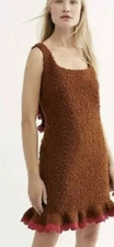 82. NWT Free People Anna Sui Boucle Dress Espresso M $379