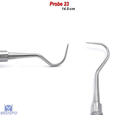 Dental Oral Tartar Remover Single End Scaler Probe 23 Hand Instrument Hygiene CE