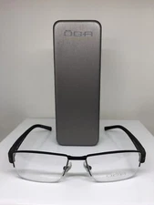 New OGA 79230 Eyeglasses RX Frames C. NN062 Black & Brown 55-17mm Made in France