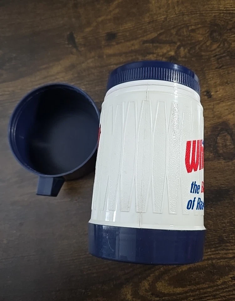 VTG CHIEF WAHOO MLB Promo Whoppers Candy Lunch Beverage Thermos Cooler Cup - Image 4 of 4