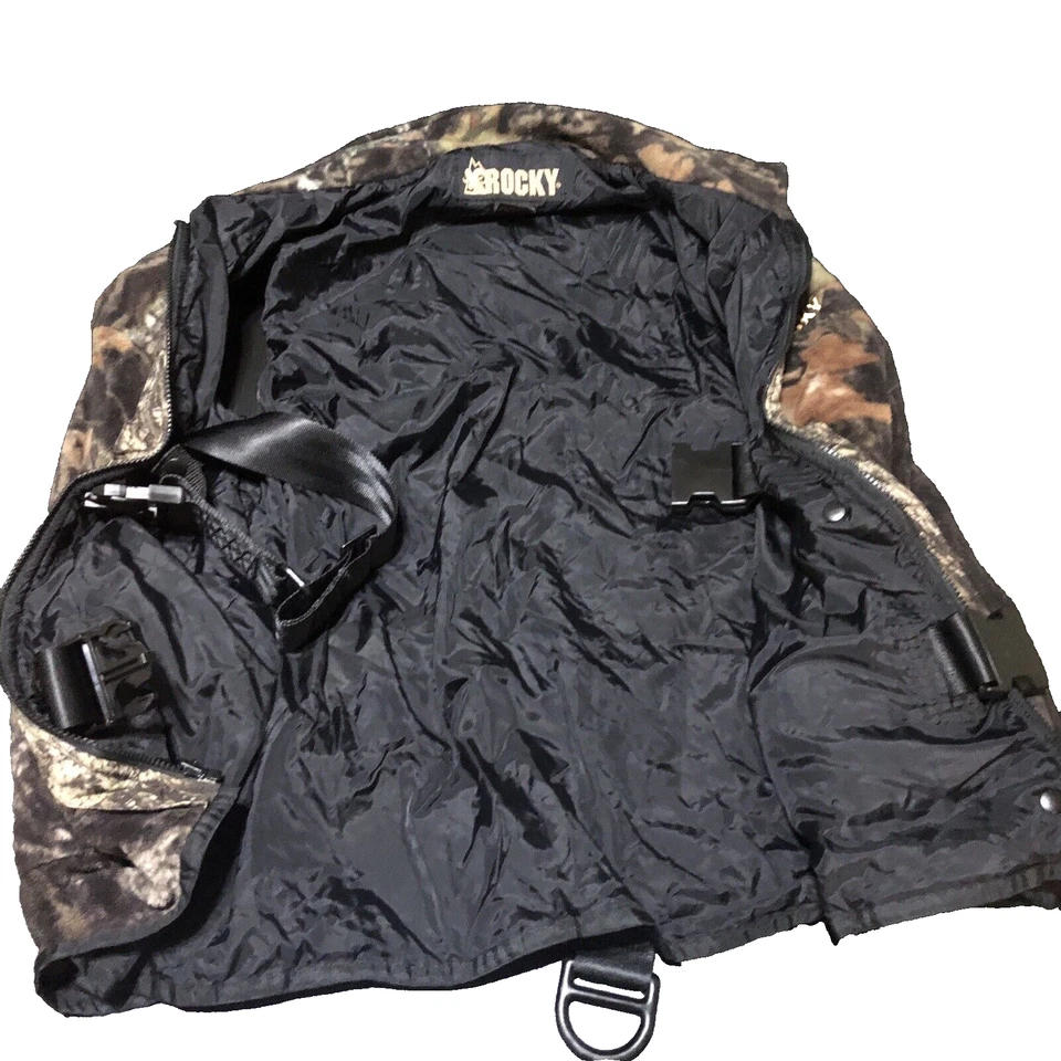 Rocky CSS Harness Vest Mossy Oak Tree Stand Size L Large Full Zipper Pockets - Image 2 of 4